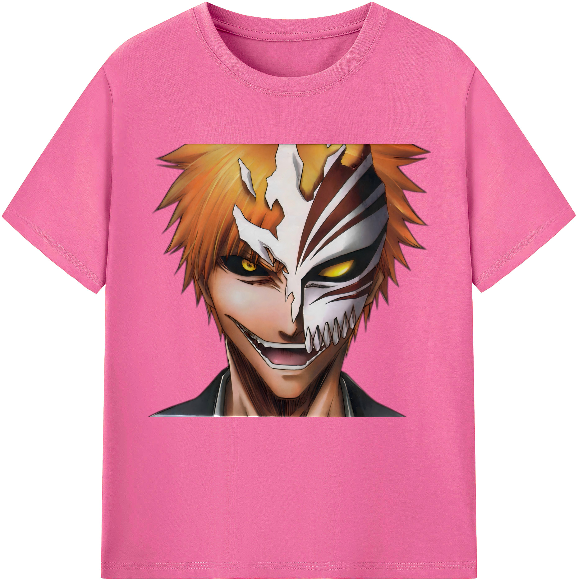 （画像用） ブリーチ 黒崎一護（くろさき いちご）BLEACH Kurosaki Ichigo レディースカジュアルプリントTシャツ（綿100％）